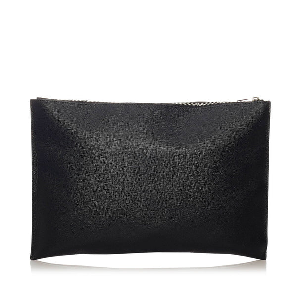 サンローラン 378261 ブラック レザー クラッチバッグ メンズ SAINT LAURENT 【中古】