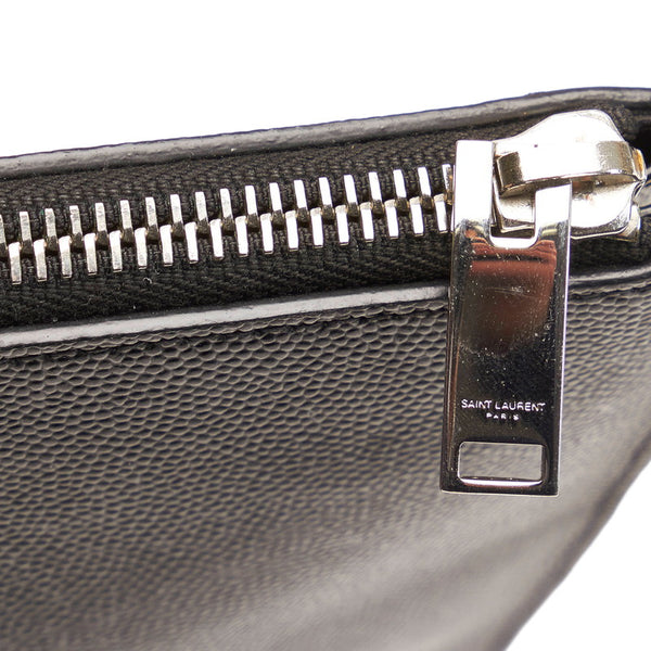 サンローラン 378261 ブラック レザー クラッチバッグ メンズ SAINT LAURENT 【中古】