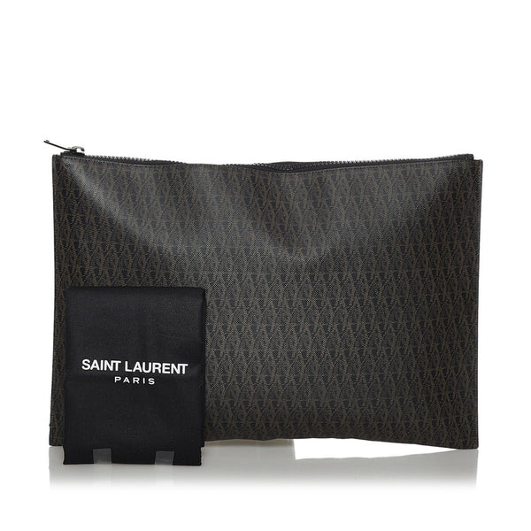 サンローラン クラッチバッグ 397293 ブラウン PVC メンズ SAINT LAURENT 【中古】