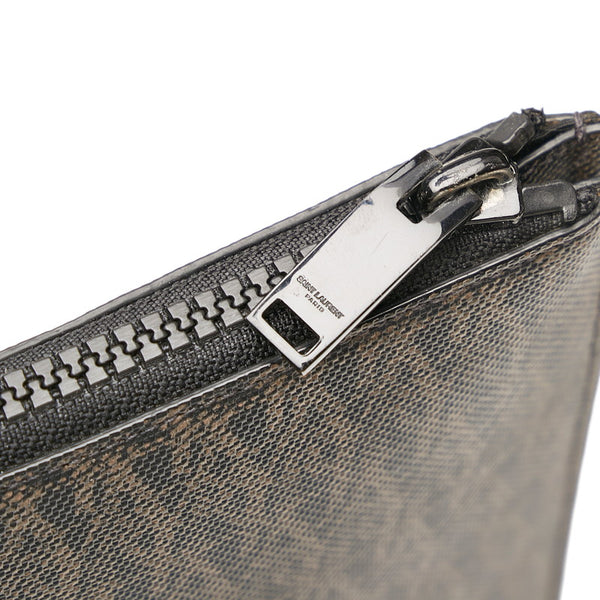 サンローラン クラッチバッグ 397293 ブラウン PVC メンズ SAINT LAURENT 【中古】