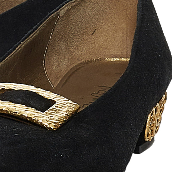 サンローラン ブラック スウェード パンプス レディース SAINT LAURENT 【中古】