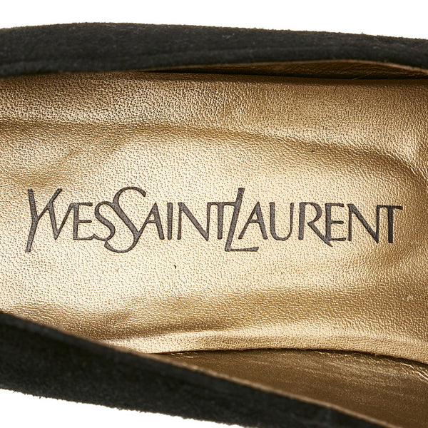 サンローラン ブラック スウェード パンプス レディース SAINT LAURENT 【中古】
