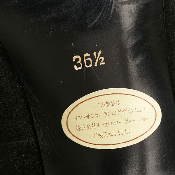 サンローラン ブラック スウェード パンプス レディース SAINT LAURENT 【中古】