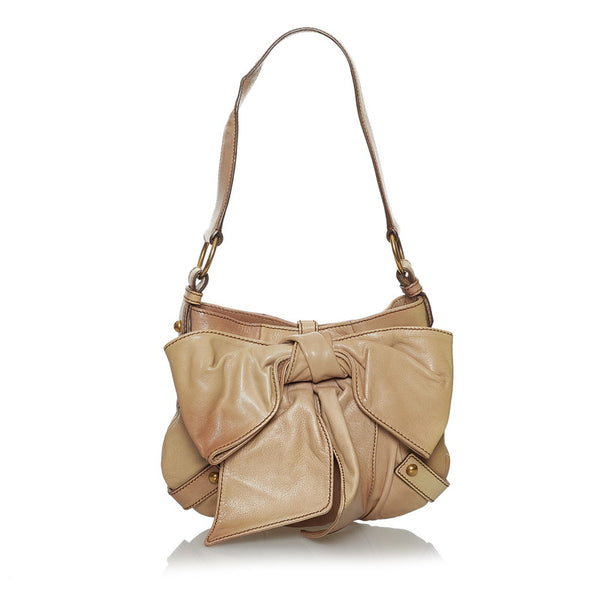 サンローラン ショルダーバッグ ベージュ レザー レディース SAINT LAURENT 【中古】