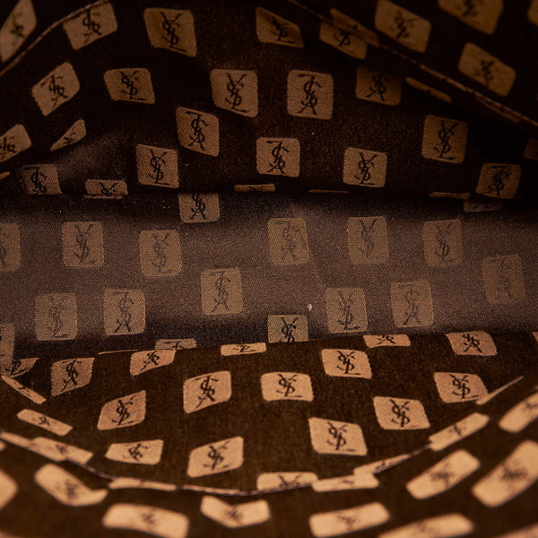 サンローラン ブラウン レザー トートバッグ レディース SAINT LAURENT 【中古】