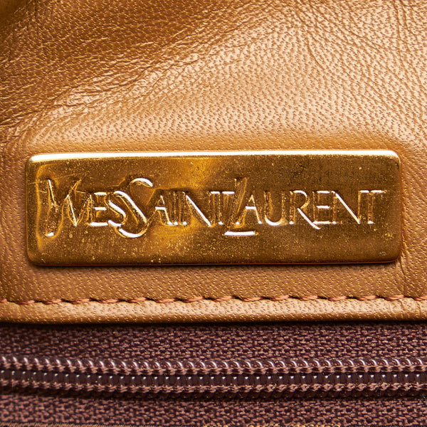サンローラン ブラウン レザー トートバッグ レディース SAINT LAURENT 【中古】