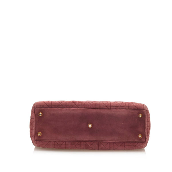 クリスチャンディオール レディディオール ワインレッド スウェード ハンドバッグ レディース Christian Dior 中古