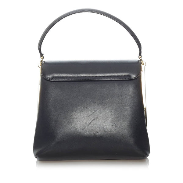 サルヴァトーレフェラガモ ワンショルダーバッグ ハンドバッグ ブラック レザー レディース Salvatore Ferragamo 【中古】