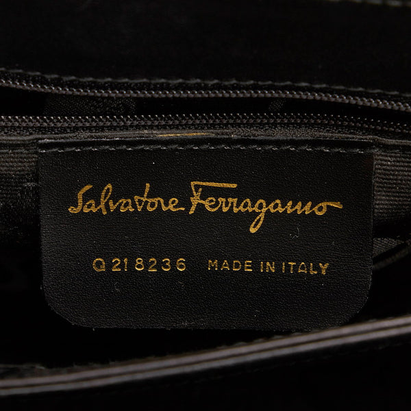 サルヴァトーレフェラガモ ワンショルダーバッグ ハンドバッグ ブラック レザー レディース Salvatore Ferragamo 【中古】