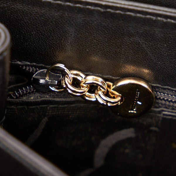 サルヴァトーレフェラガモ ワンショルダーバッグ ハンドバッグ ブラック レザー レディース Salvatore Ferragamo 【中古】