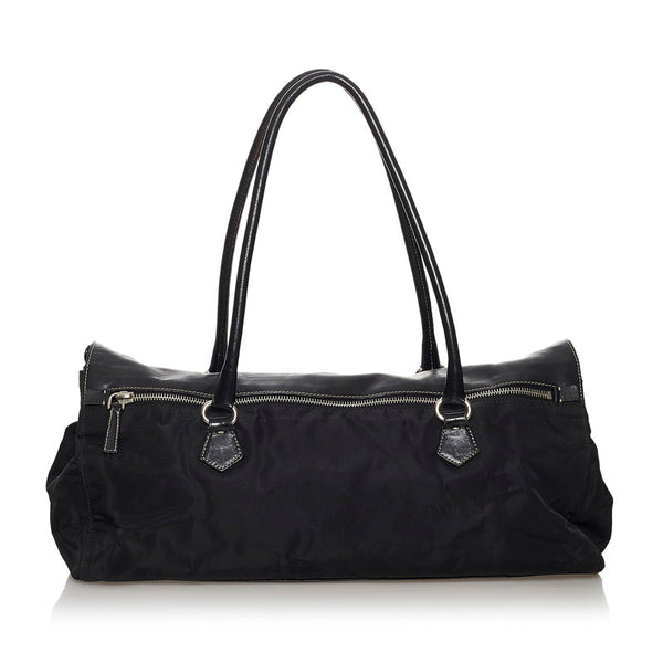 プラダ ポコノ BR1322 ブラック ナイロン レザー トートバッグ レディース PRADA 【中古】