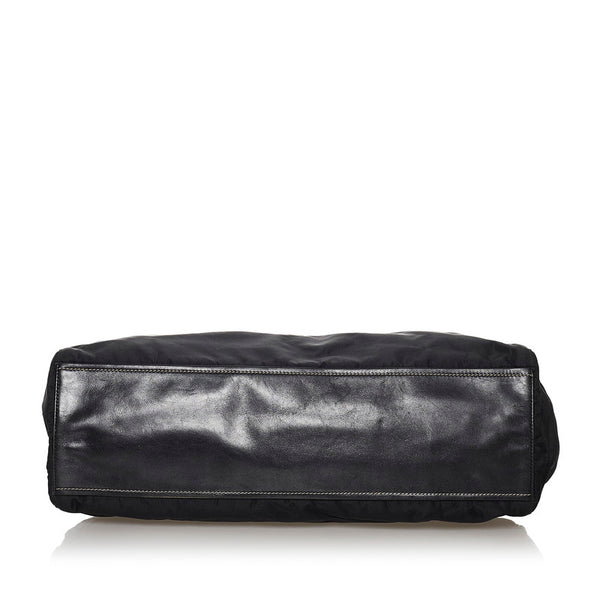 プラダ ポコノ BR1322 ブラック ナイロン レザー トートバッグ レディース PRADA 【中古】