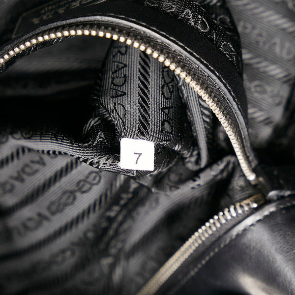 プラダ ポコノ BR1322 ブラック ナイロン レザー トートバッグ レディース PRADA 【中古】