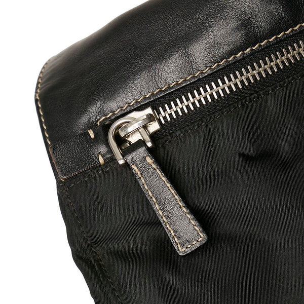 プラダ ポコノ BR1322 ブラック ナイロン レザー トートバッグ レディース PRADA 【中古】