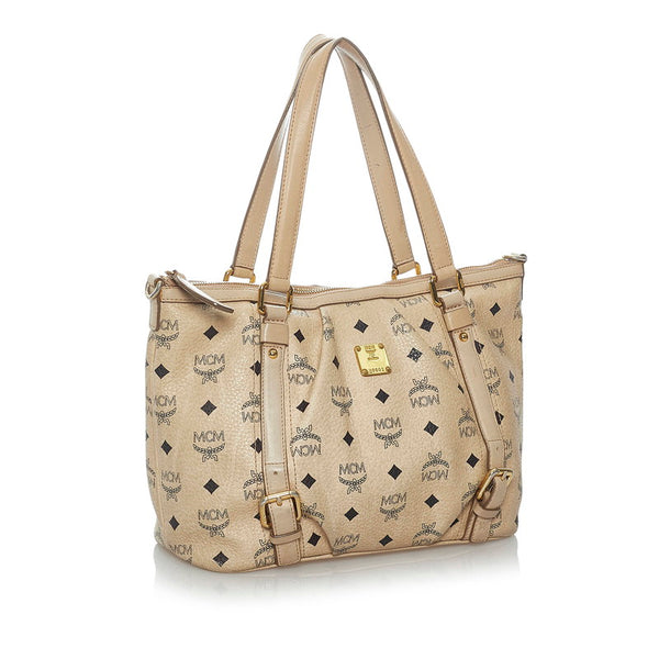 エム シー エム ヴィセトス ハンドバッグ ショルダーバッグ 2WAY ベージュ レザー レディース MCM 【中古】