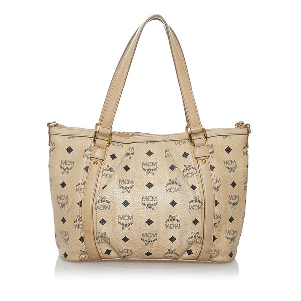 エム シー エム ヴィセトス ハンドバッグ ショルダーバッグ 2WAY ベージュ レザー レディース MCM 【中古】
