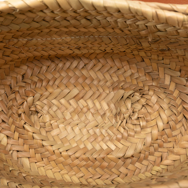 クロエ マーシー スモール 斜め掛け ショルダーバッグ バケットバッグ ベージュ ブラウン ラフィア レザー レディース Chloe 【中古】