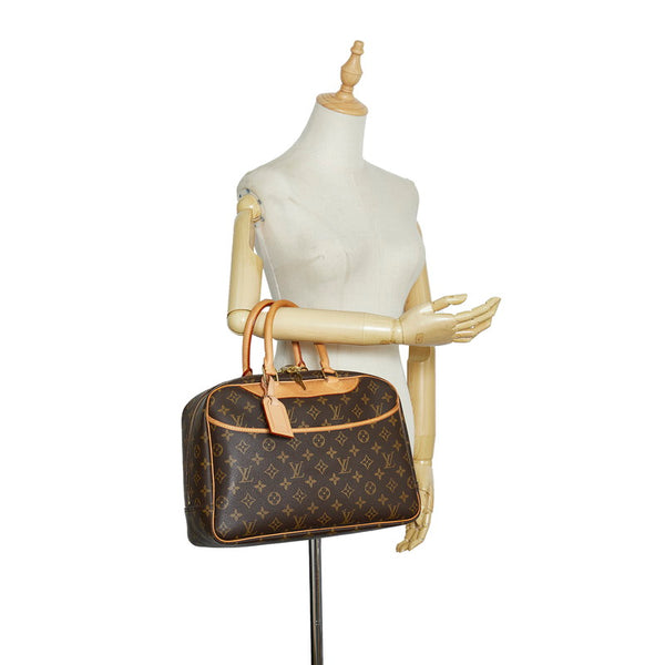 ルイ ヴィトン モノグラム ドーヴィル ハンドバッグ M47270 ブラウン PVC レザー レディース LOUIS VUITTON 【中古】