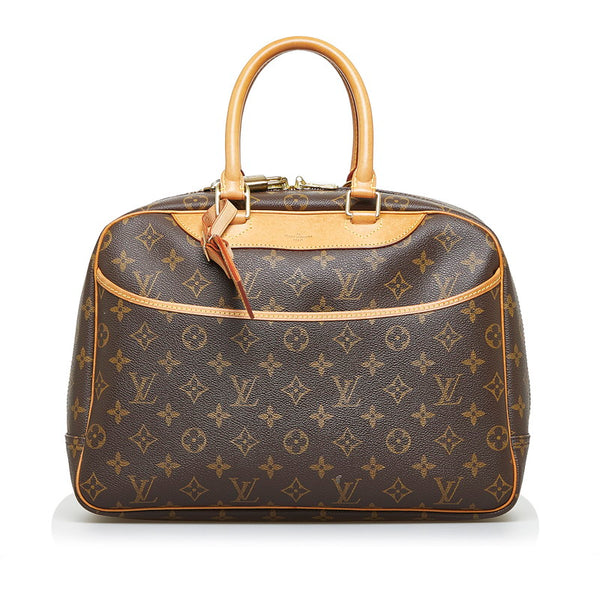 ルイ ヴィトン モノグラム ドーヴィル ハンドバッグ M47270 ブラウン PVC レザー レディース LOUIS VUITTON 【中古】