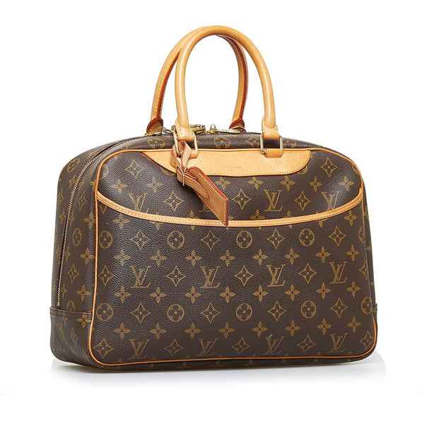 ルイ ヴィトン モノグラム ドーヴィル ハンドバッグ M47270 ブラウン PVC レザー レディース LOUIS VUITTON 【中古】