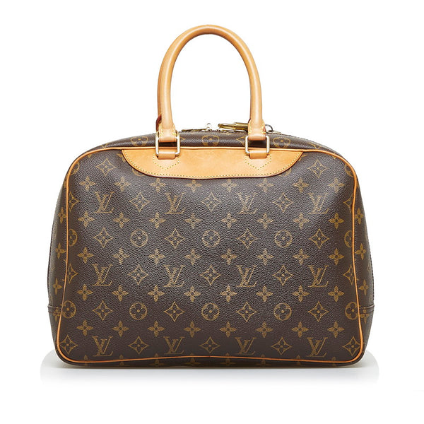 ルイ ヴィトン モノグラム ドーヴィル ハンドバッグ M47270 ブラウン PVC レザー レディース LOUIS VUITTON 【中古】