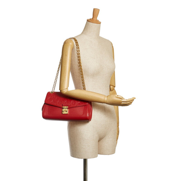 ルイ ヴィトン モノグラム アンプラント サンジェルマンPM チェーン ショルダーバッグ M48949 スリーズ レザー レディース LOUIS VUITTON 【中古】