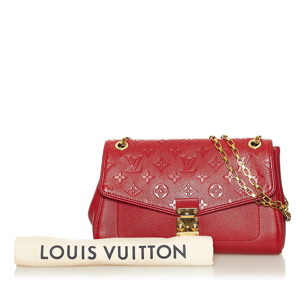 ルイ ヴィトン モノグラム アンプラント サンジェルマンPM チェーン ショルダーバッグ M48949 スリーズ レザー レディース LOUIS VUITTON 【中古】