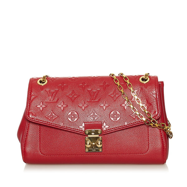 ルイ ヴィトン モノグラム アンプラント サンジェルマンPM チェーン ショルダーバッグ M48949 スリーズ レザー レディース LOUIS VUITTON 【中古】