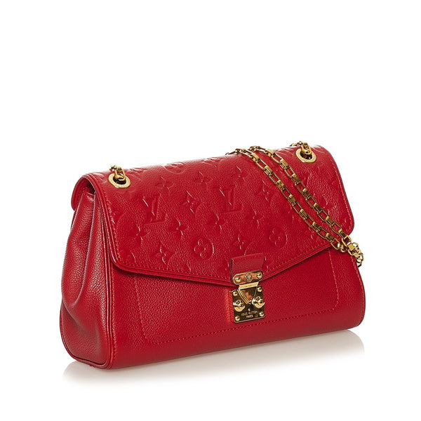 ルイ ヴィトン モノグラム アンプラント サンジェルマンPM チェーン ショルダーバッグ M48949 スリーズ レザー レディース LOUIS VUITTON 【中古】
