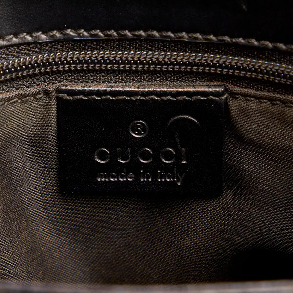 グッチ ハンドバッグ 91386 ブラック キャンバス レザー レディース GUCCI 【中古】