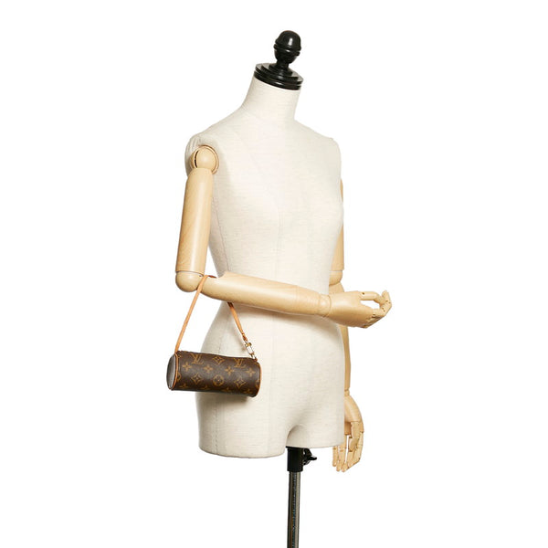 ルイ ヴィトン モノグラム パピヨン付属ポーチ ブラウン PVC レザー ポーチ レディース LOUIS VUITTON 【中古】