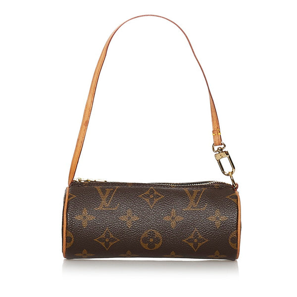 ルイ ヴィトン モノグラム パピヨン付属ポーチ ブラウン PVC レザー ポーチ レディース LOUIS VUITTON 【中古】