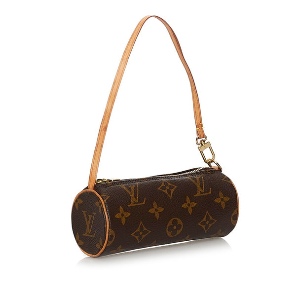 ルイ ヴィトン モノグラム パピヨン付属ポーチ ブラウン PVC レザー ポーチ レディース LOUIS VUITTON 【中古】