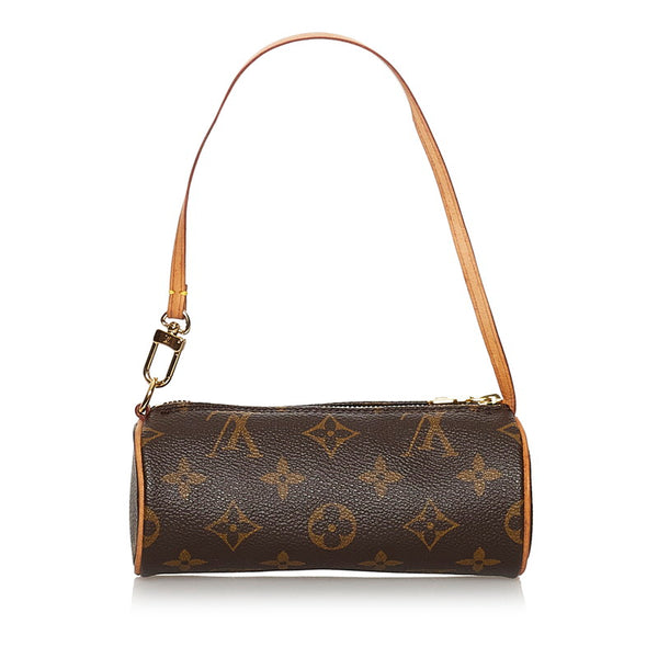 ルイ ヴィトン モノグラム パピヨン付属ポーチ ブラウン PVC レザー ポーチ レディース LOUIS VUITTON 【中古】