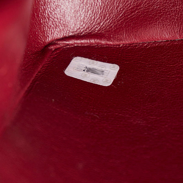 シャネル デカマトラッセ シングルフラップ ゴールド金具 ダブルチェーン ショルダーバッグ  ブラック ラムスキン レディース CHANEL 【中古】