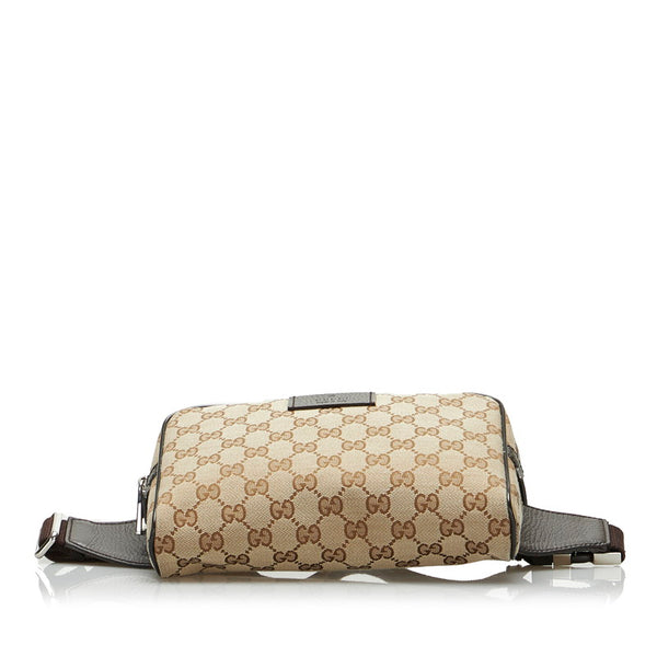 グッチ GGキャンバス ボディバッグ ウエストバッグ 449174 ベージュ キャンバス レザー レディース GUCCI 【中古】