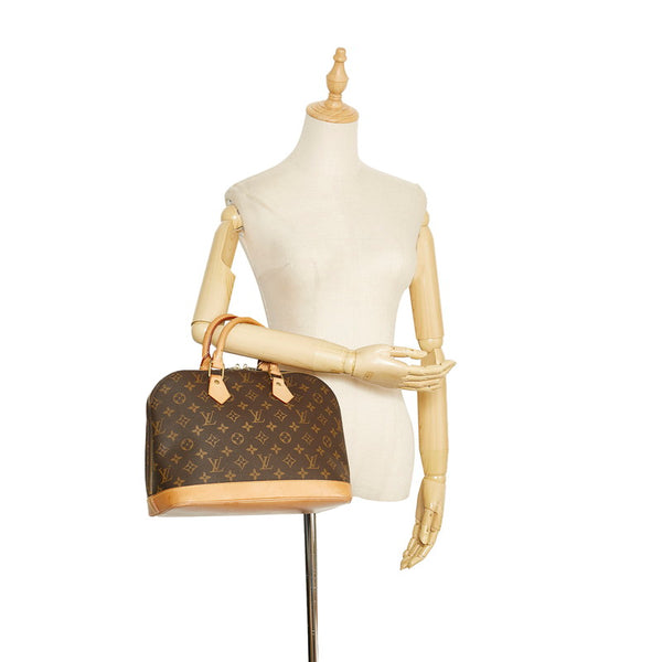 ルイ ヴィトン モノグラム アルマ ハンドバッグ M51130 ブラウン PVC レザー レディース LOUIS VUITTON 【中古】