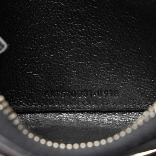 サンローラン クロコ型押し コインケース 小銭入れ ブラック レザー レディース SAINT LAURENT 【中古】