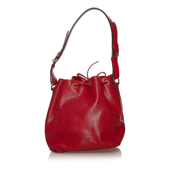 ルイ ヴィトン エピ  プチ ノエ M44107 カスティリアンレッド レザー 肩掛け ショルダーバッグ レディース LOUIS VUITTON 【中古】