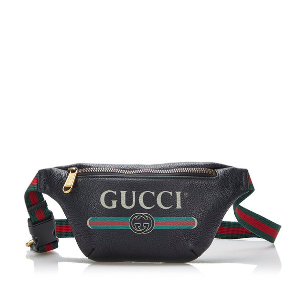 グッチ シェリー ボディバッグ ウエストバッグ ショルダーバッグ 527792 ブラック レザー レディース GUCCI 【中古】