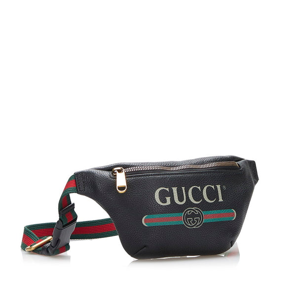 グッチ シェリー ボディバッグ ウエストバッグ ショルダーバッグ 527792 ブラック レザー レディース GUCCI 【中古】