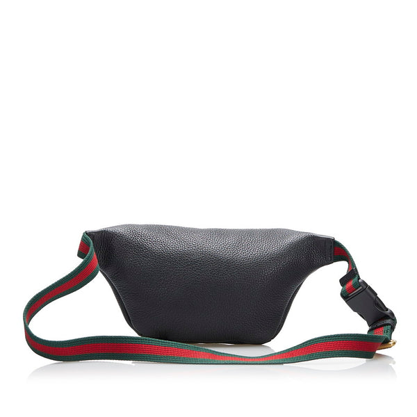 グッチ シェリー ボディバッグ ウエストバッグ ショルダーバッグ 527792 ブラック レザー レディース GUCCI 【中古】