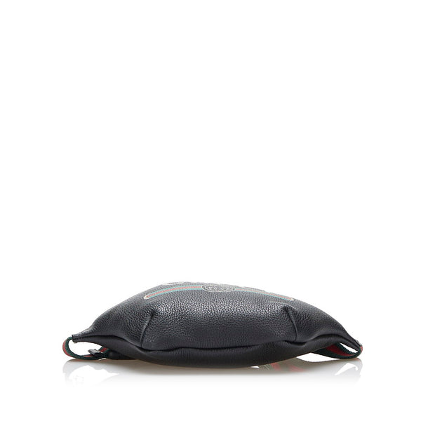 グッチ シェリー ボディバッグ ウエストバッグ ショルダーバッグ 527792 ブラック レザー レディース GUCCI 【中古】