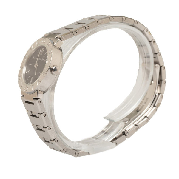 ブルガリ ブルガリブルガリ 腕時計 BB23SS クオーツ ブラック文字盤 ステンレススチール レディース BVLGARI 【中古】