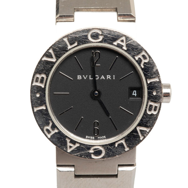 ブルガリ ブルガリブルガリ 腕時計 BB23SS クオーツ ブラック文字盤 ステンレススチール レディース BVLGARI 【中古】