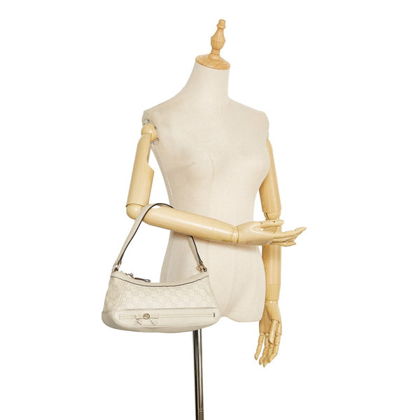 グッチ グッチシマ ワンショルダーバッグ ハンドバッグ 269893 ベージュ レザー レディース GUCCI 【中古】