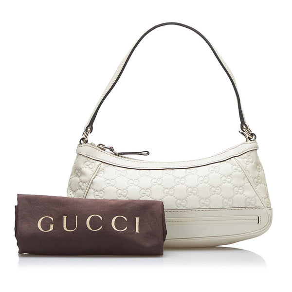 グッチ グッチシマ ワンショルダーバッグ ハンドバッグ 269893 ベージュ レザー レディース GUCCI 【中古】