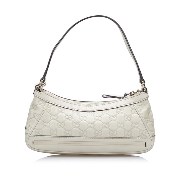 グッチ グッチシマ ワンショルダーバッグ ハンドバッグ 269893 ベージュ レザー レディース GUCCI 【中古】