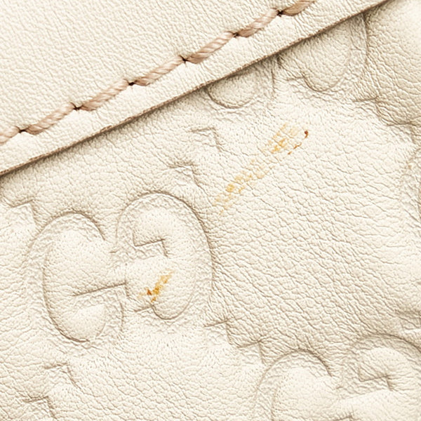 グッチ グッチシマ ワンショルダーバッグ ハンドバッグ 269893 ベージュ レザー レディース GUCCI 【中古】