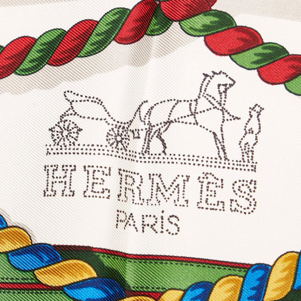 エルメス カレ90 GRANDE TENUE 馬の礼装 スカーフ レッド シルク レディース HERMES 【中古】